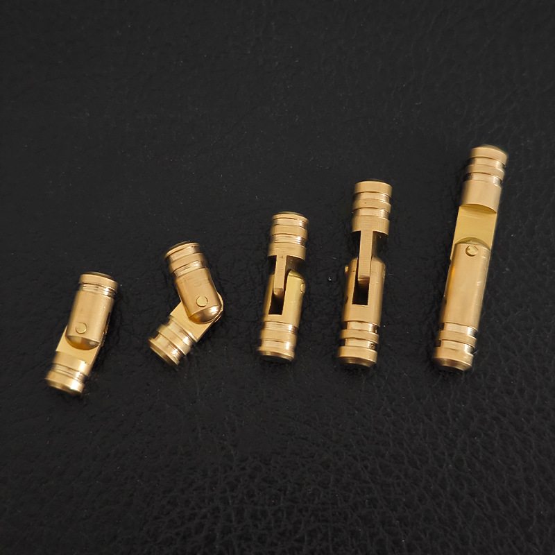 批发圆柱合页黄铜 礼盒一字铰链木盒子隐藏合页金属支撑五金配件