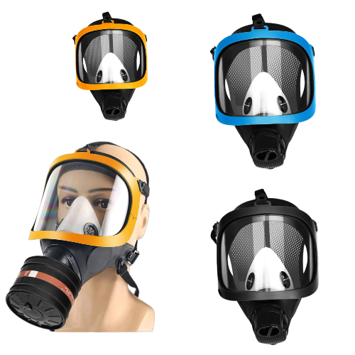 Full Face Mark Five-Point Harness Comfortable Fit Painting Dust Chemicals Respirator